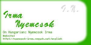 irma nyemcsok business card